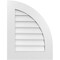 Ekena Millwork Quarter Round Top Right Surface Mount PVC Gable Vent w/ 3-1/2"W x 1"P Standard Frame, 20"W x 26"H GVPQR20X2601SN - alternate 1